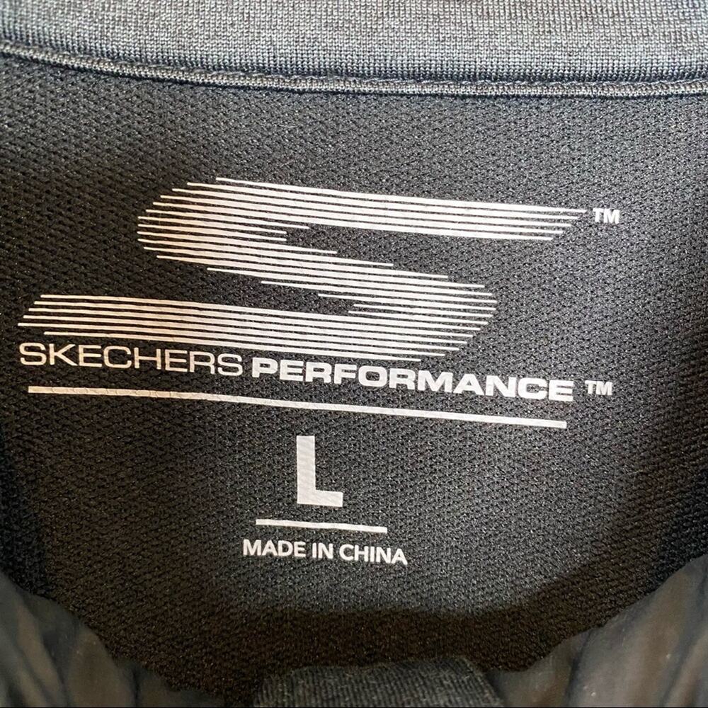 SKECHERS PERFORMANCE Men’s Quilted Puffer Front Zip Up Jacket Black Size Large - Picture 7 of 8